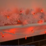 20 Light Non Connectable Red LED Mini Lights White Wire